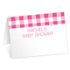 Pink Gingham Folded Place Cards Image 1 of 5